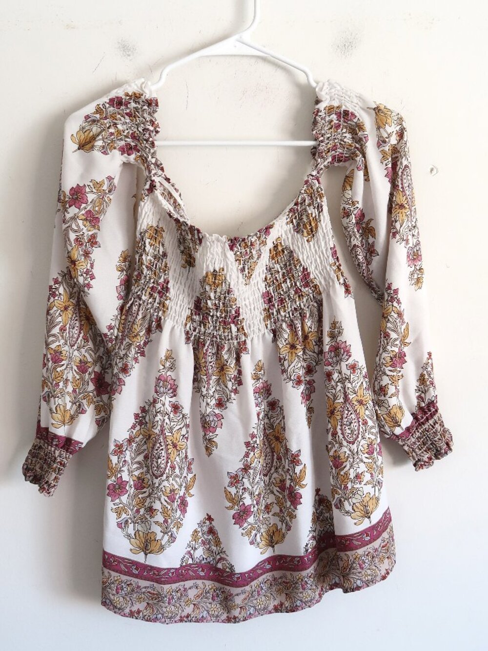 Show Me Your Mumu Shirred Top - Size Small